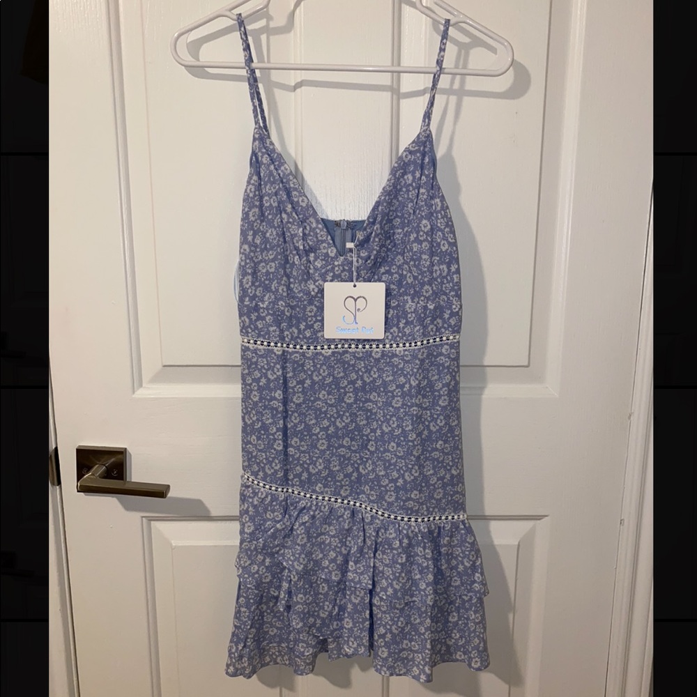 Blue & white dress
